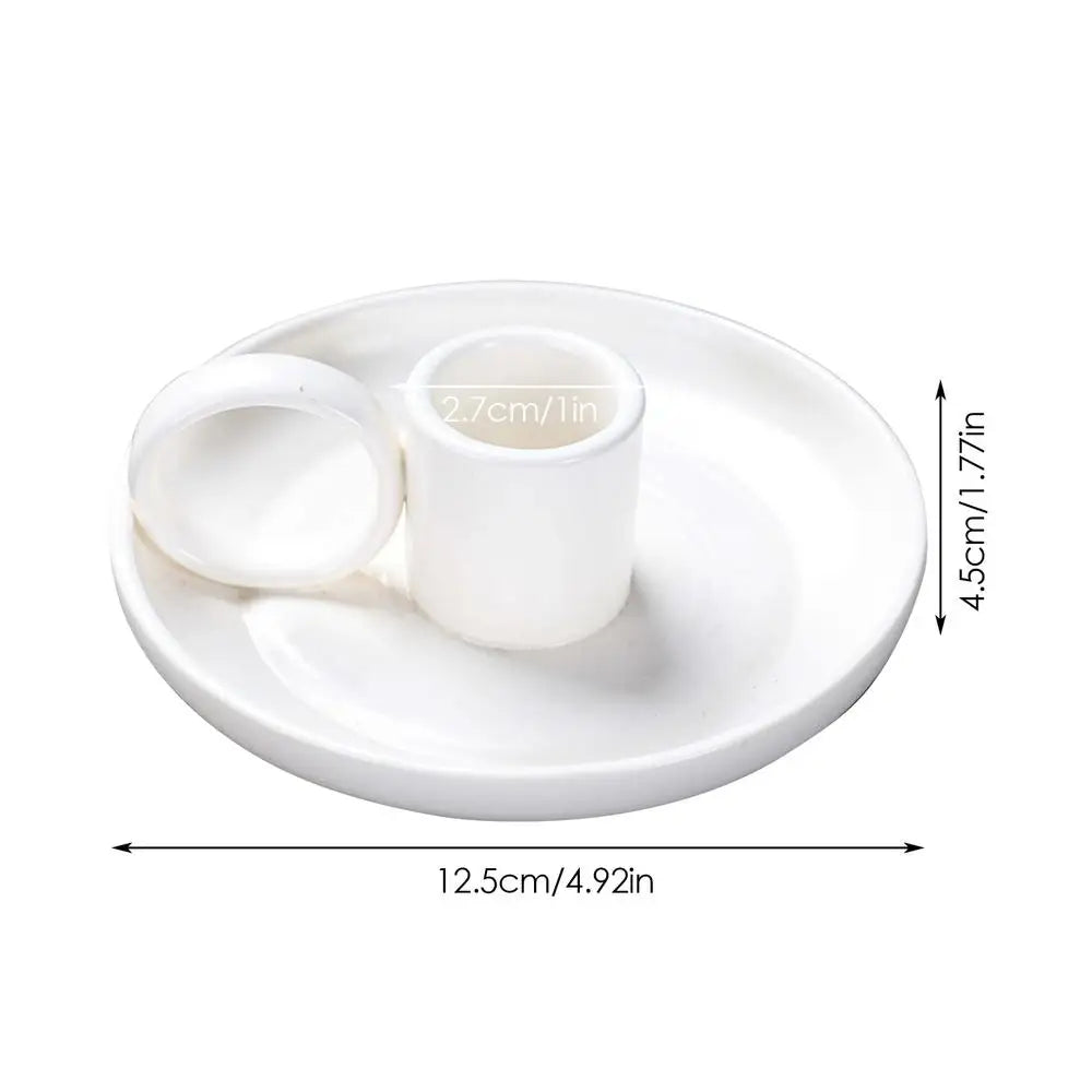 Sage Holder Ceramic Incense Burner Holder Stick Decorative Ash Catcher Tray Candle Holder Incense Burner Stick Holder Plate